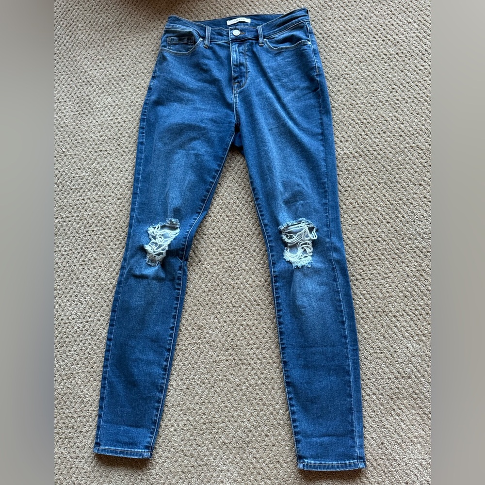 Pacsun Ripped Skinny Jeans Dark Wash